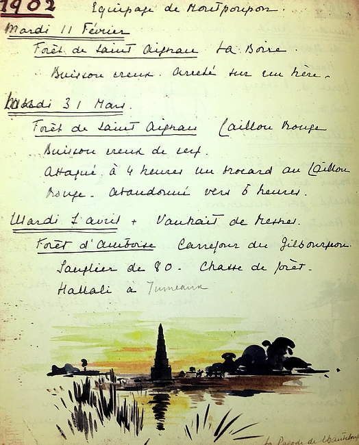 Compte rendu illustré par Karl Reille (Février et mars 1902) - Archives de l'équipage